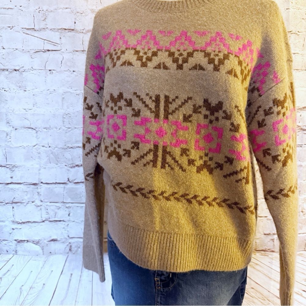 Lucky Brand Fair Isle Crew Neck Sweater
